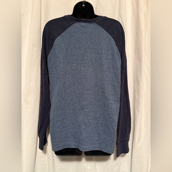 L.L. Bean Men's Sz L Washed Cotton Double-Knit Crewneck, Slightly Fitted L/Slv - Picture 2 of 6